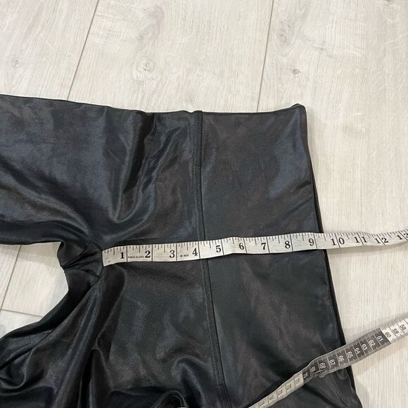 Spanx Womens Black Faux Leather Leggings Size L - Picture 5 of 8